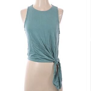inLUV Aqua Sleeveless Shirt With Side Knott Size Small